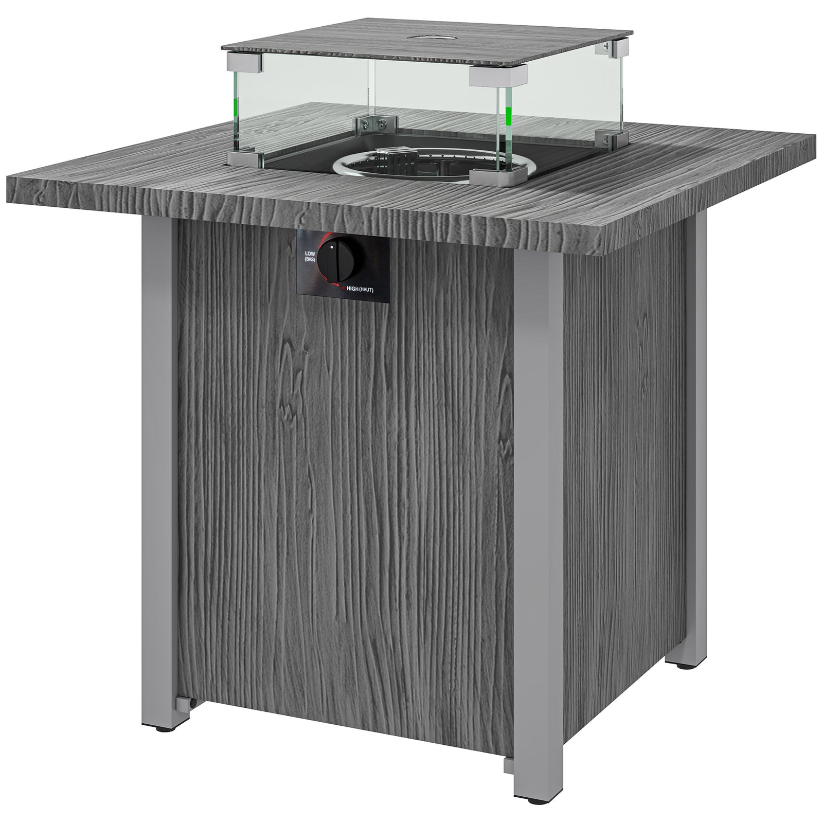 40000 Btu Smokeless Fire Pit, Dark Grey