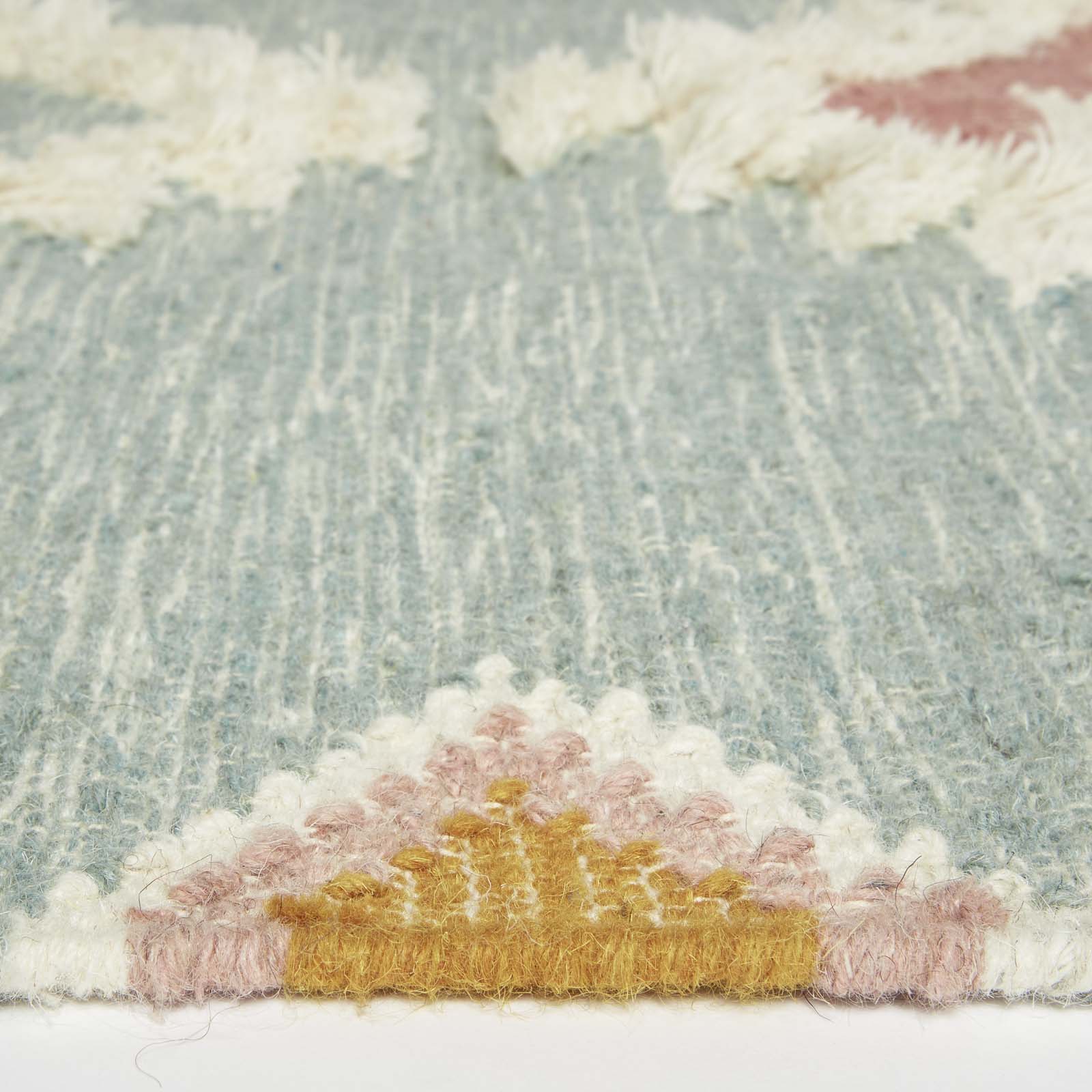 Tenali Blue Kilim Wool Rug | 150cm x 220cm | Blue