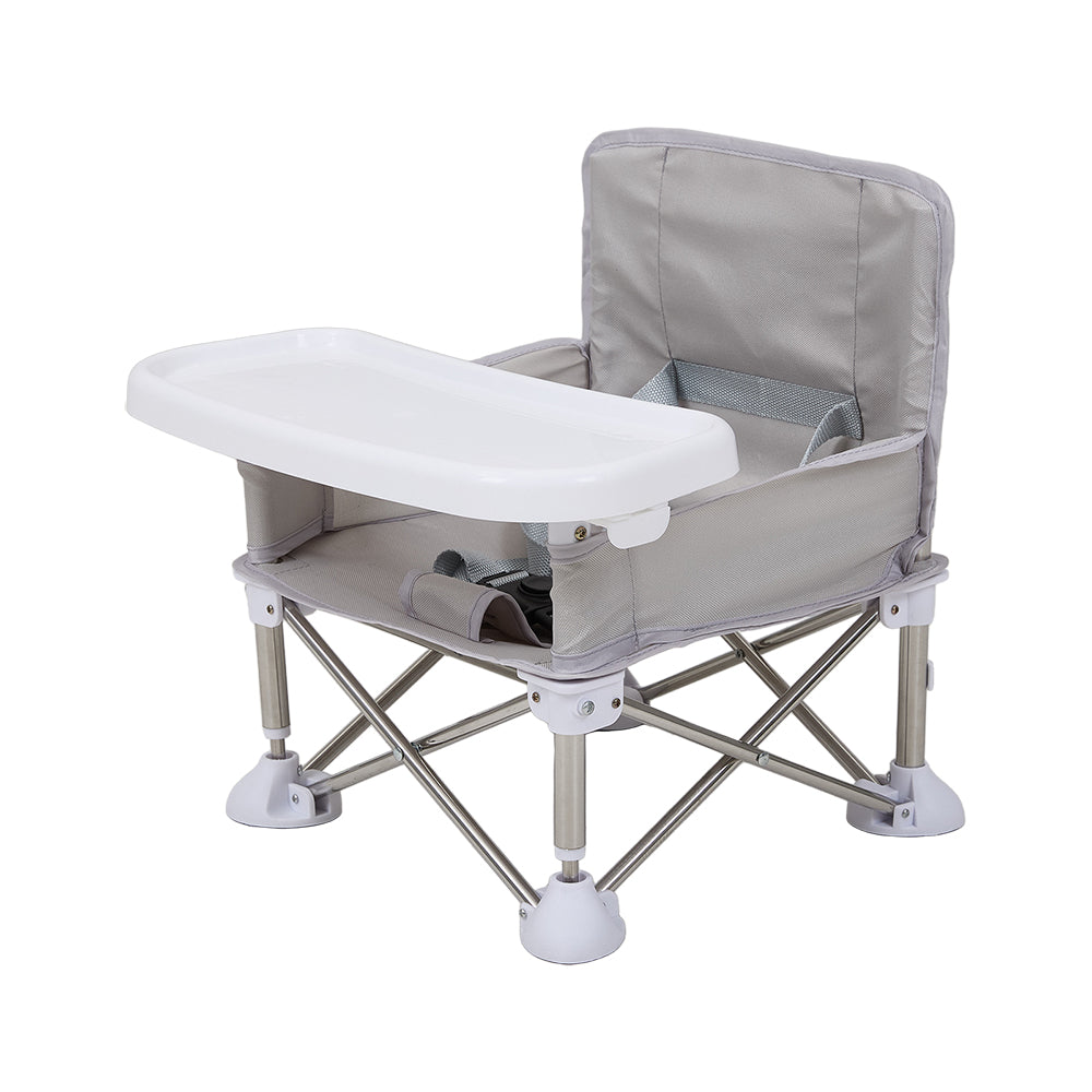 Portable And Foldable Baby Highchair With Tray | Grey