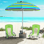 Set Of 2 Folding Beach Chair, Camping Chair With Carry Bag | Green