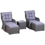Sofa Chair & Stool Table Set Wicker Furniture
