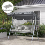 Seat Cushions Back Cushion W/2 Pillows, Water Repellent | Light Slate Gray