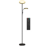 HOMCOM Floor Lamp For Living Room, Standing Lamp With 4 Scene Modes, Black