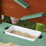 Wood Sandpit, Kids Sandbox With Canopy, For 3-6 Years, 116 X 112.5 X 128 Cm