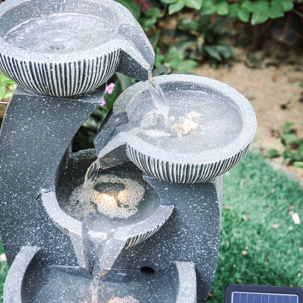 Water Fountain Rockery Decoration Solar Powered Outdoor