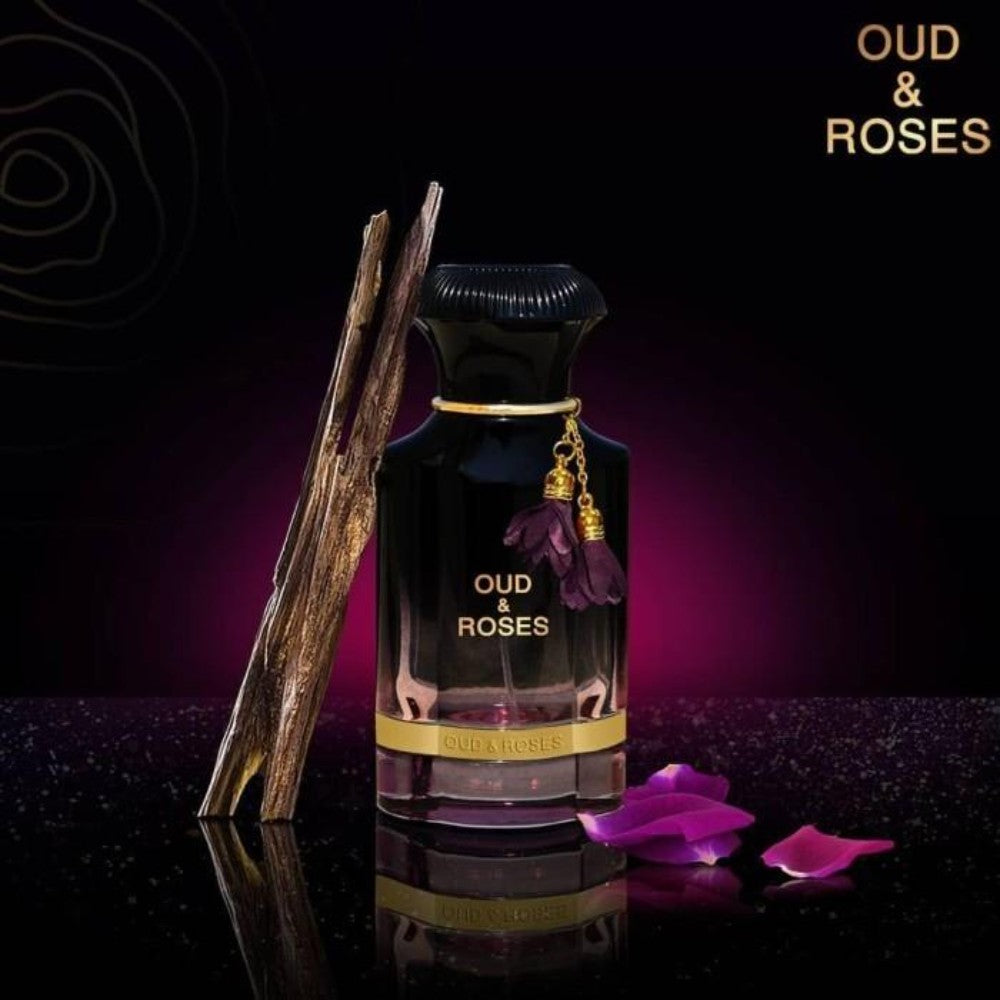 Ahmed_Al_Maghribi Oud & Roses Perfume - 60ml Long-lasting Arabian Fragrance