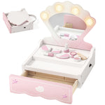 AIYAPLAY Kids Dressing Table, Portable Dressing Table With Lights