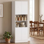 170cm Kitchen Pantry Cabinet With Soft-close Hinges | White
