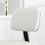 Adjustable Swivel Salon Chair Padded Seat Back 5 Wheels | One Size | White