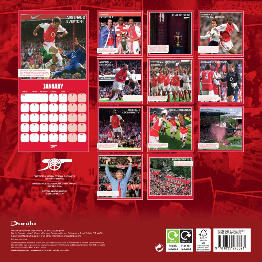 Legends 2026 Square Calendar Official Product