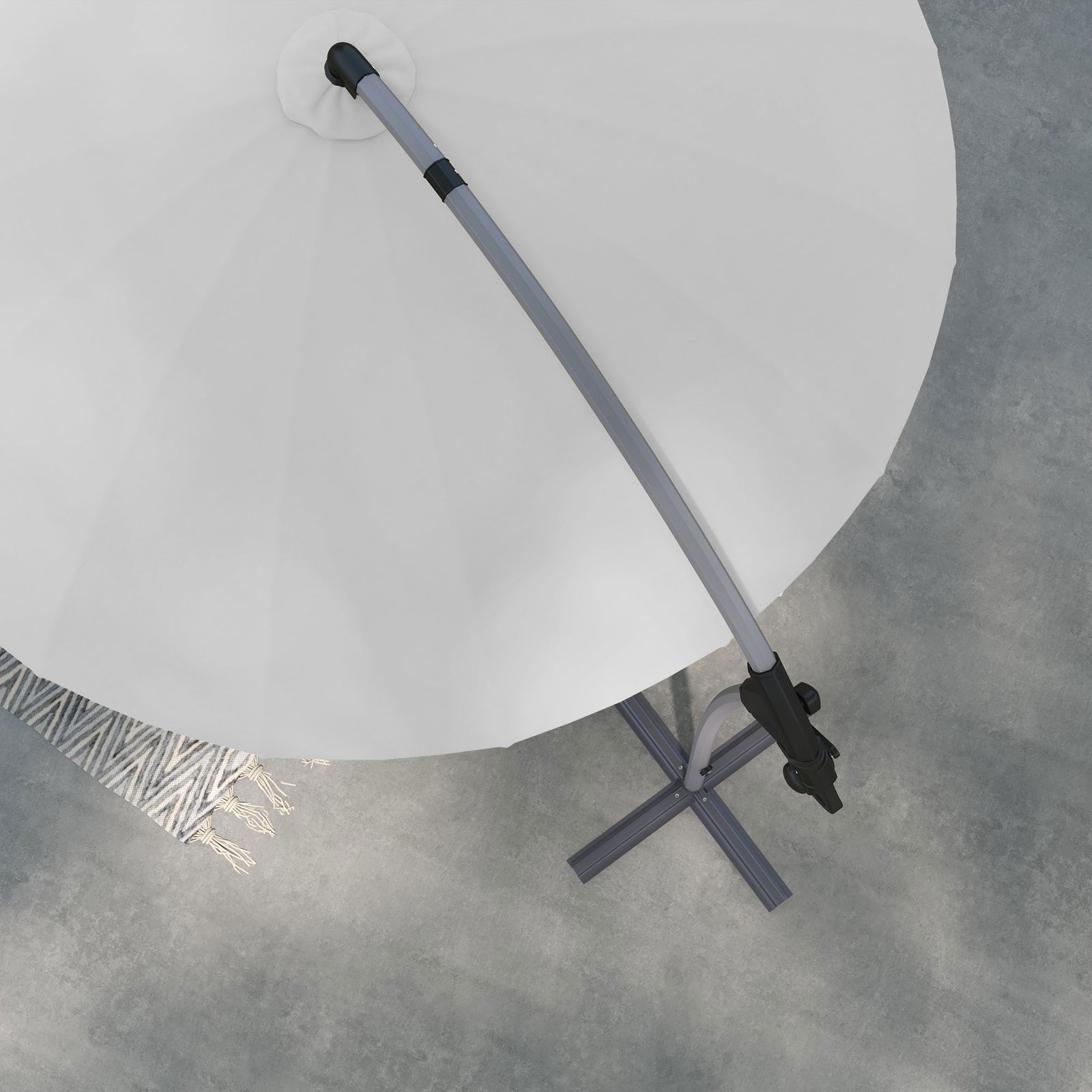 2.7m Cantilever Banana Parasol W/ Cross Base