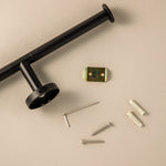 Double Toilet Roll Holder, Matt Black, Hidden Fixings, Start Collection