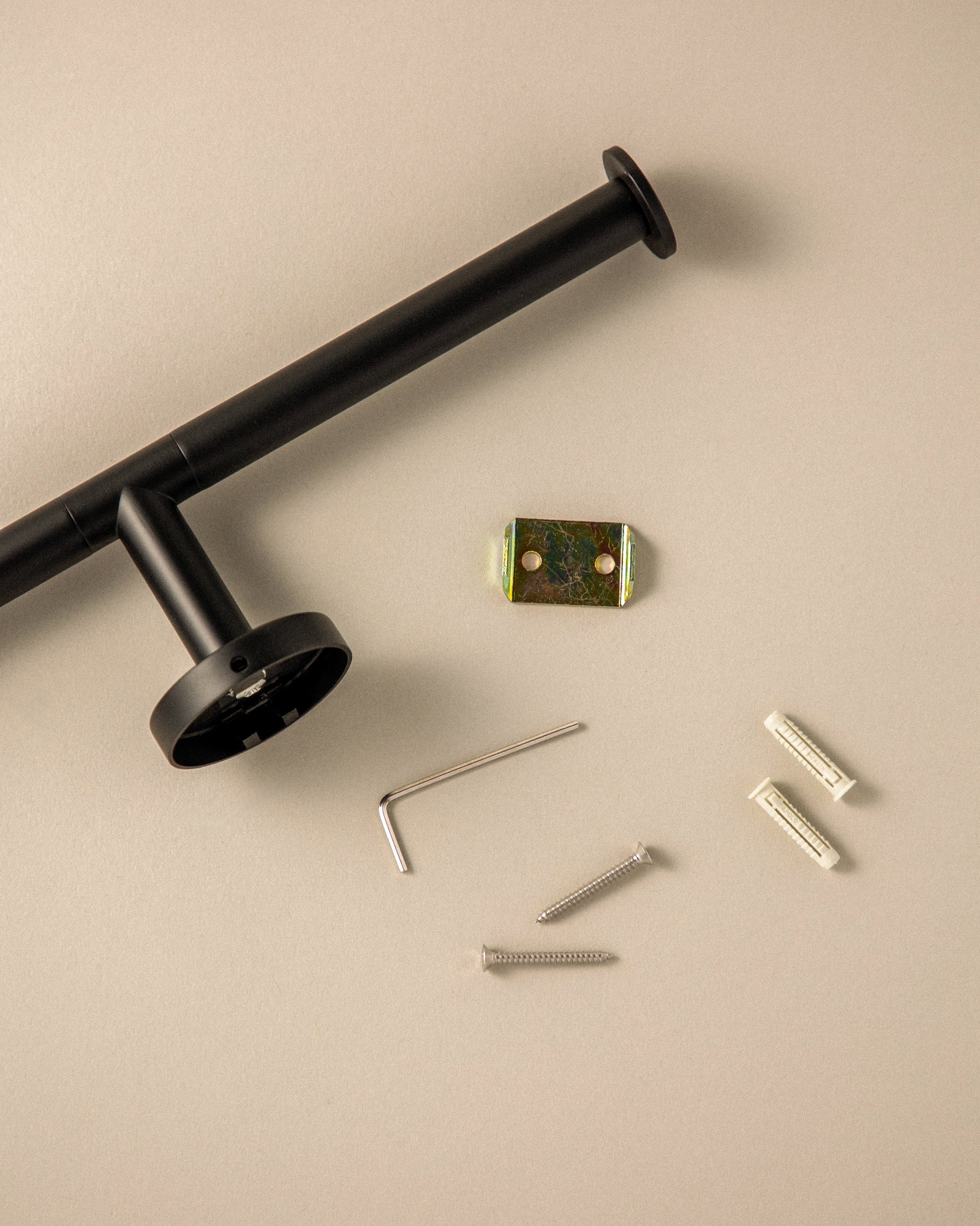 Double Toilet Roll Holder, Matt Black, Hidden Fixings, Start Collection