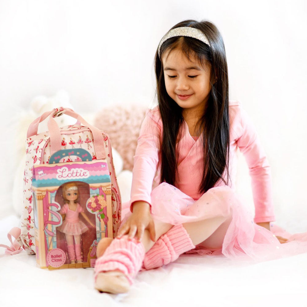 Bigjigs Toys Ballerina Olivia, Dressed in Pink Tutu, 18cm Tall