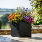 Zinc Galvanised Square Planter | 60cm x 60cm x 60cm | Matte Black