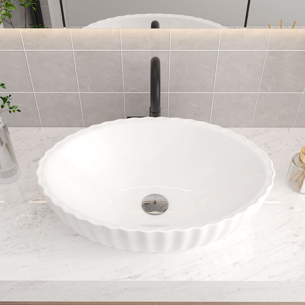 Artistic Oval Bathroom Vessel Vanity Sink