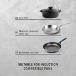 CASO Design Promenu 2400 Portable Induction Hob, Double Electric Hob With 12 Power Levels Up To 240°c