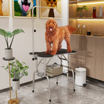 Pet Foldable Grooming Table W/ Adjustable Arm Non-slip Tabletop Leash