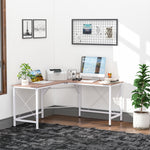 Corner L-shape Desk Computer Pc Workstation Writing Table | White