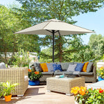 Outdoor Parasol W/ Vent And Piping | Beige