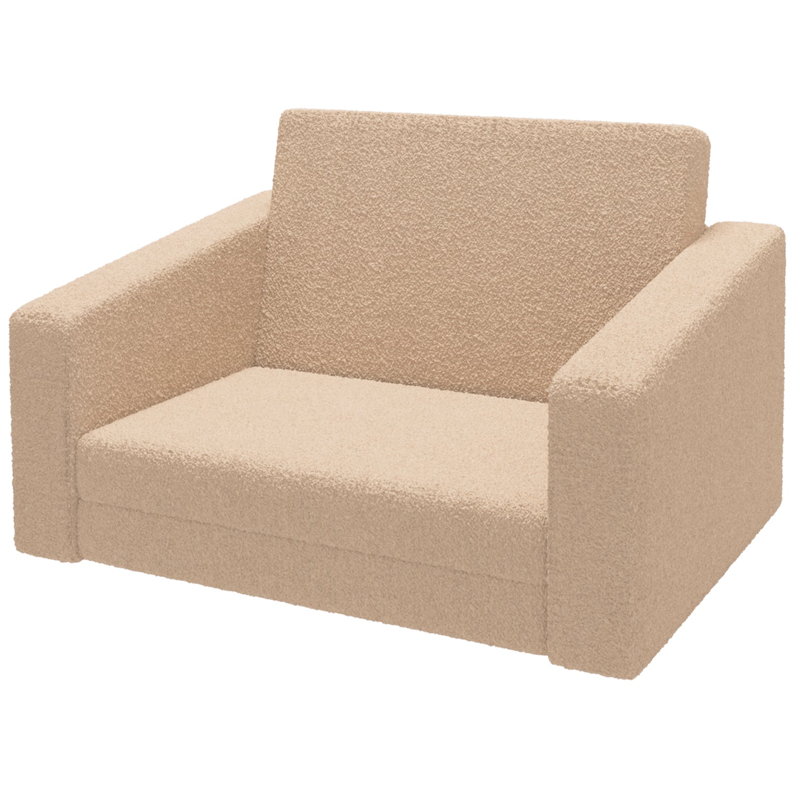 2 In 1 Kids Chair Recliner With Washable Cushion, Cover | Khaki
