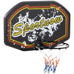 Wall Mounted Basketball Hoop Set, Red & Yellow