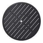 Round Garden Metal Slatted Coffee Table - 80cm Dia X 73cm