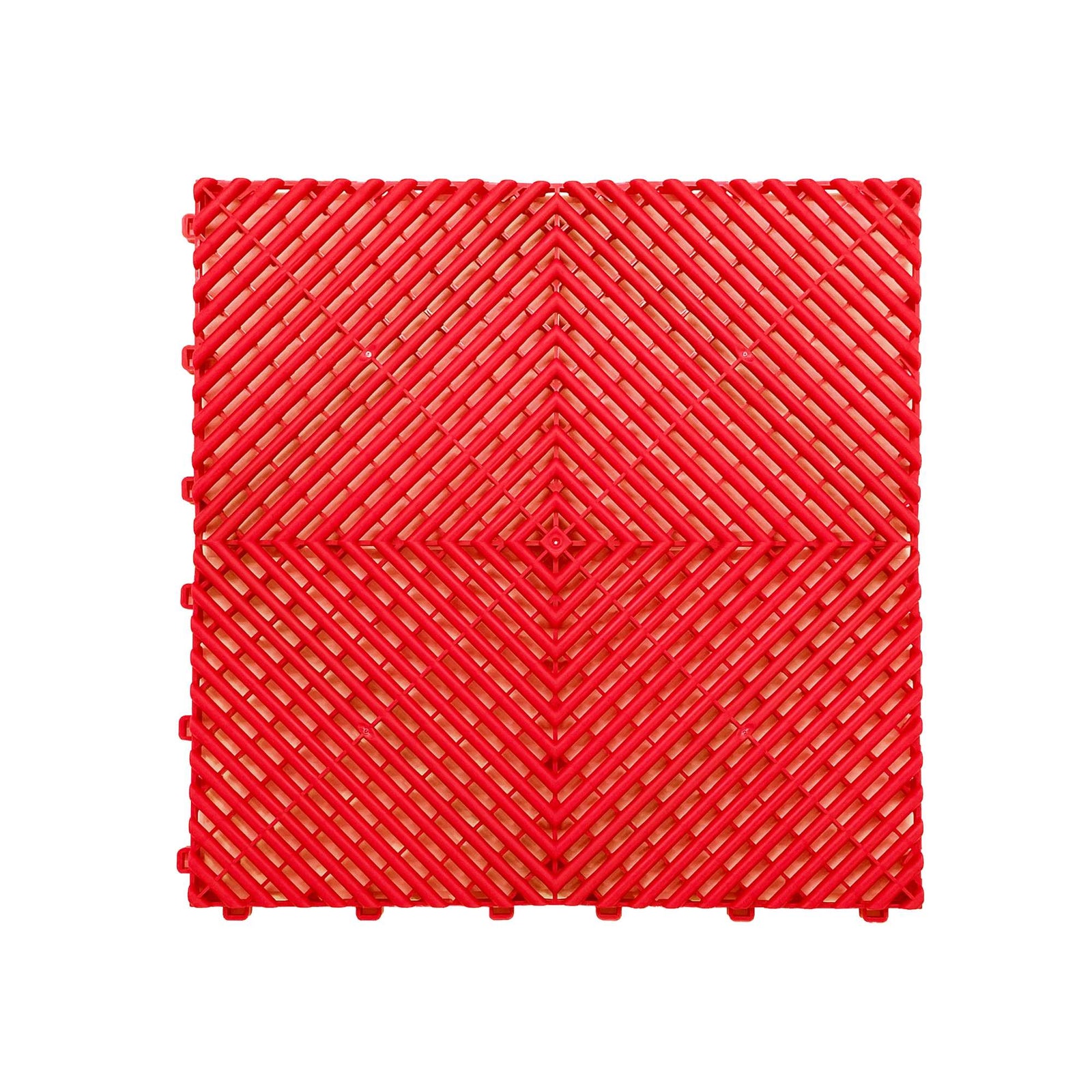 Heavy Duty Vented Garage Interlocking Floor Tiles | Red