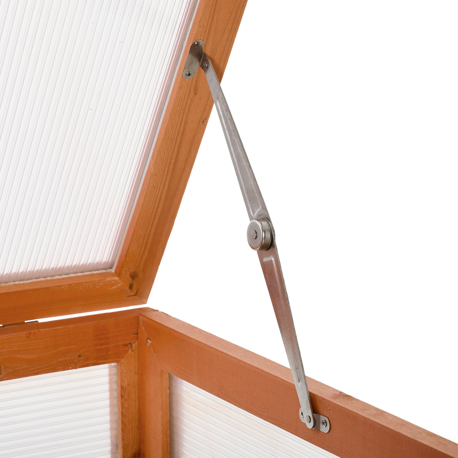 Mini Wood Greenhouse Cold Frame Plant Box (3 Types) | Yellow