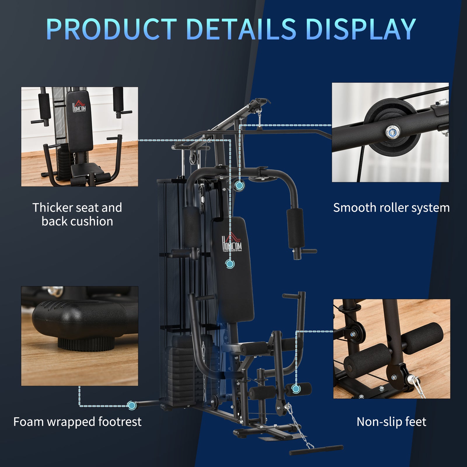 Multifunction Home Gym Weight Training Workout Station | Black