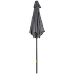 2m Parasol Patio Umbrella With 6 Ribs | Dark Gray