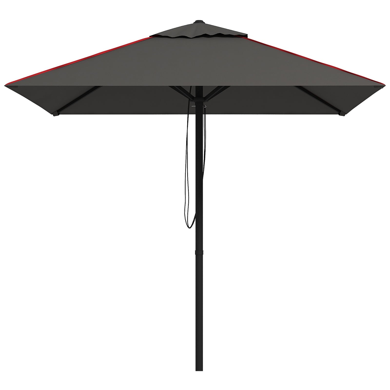 Outdoor Parasol W/ Vent And Piping | Charcoal Gray