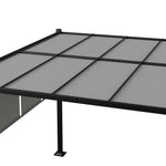 Breeins 3m X 3m Garden Pergola With Retractable Canopy, Uv & Water-resistant Canopy Pa-coated Polyester Roof,Heavy-duty Steel Frame Patio Gazebo
