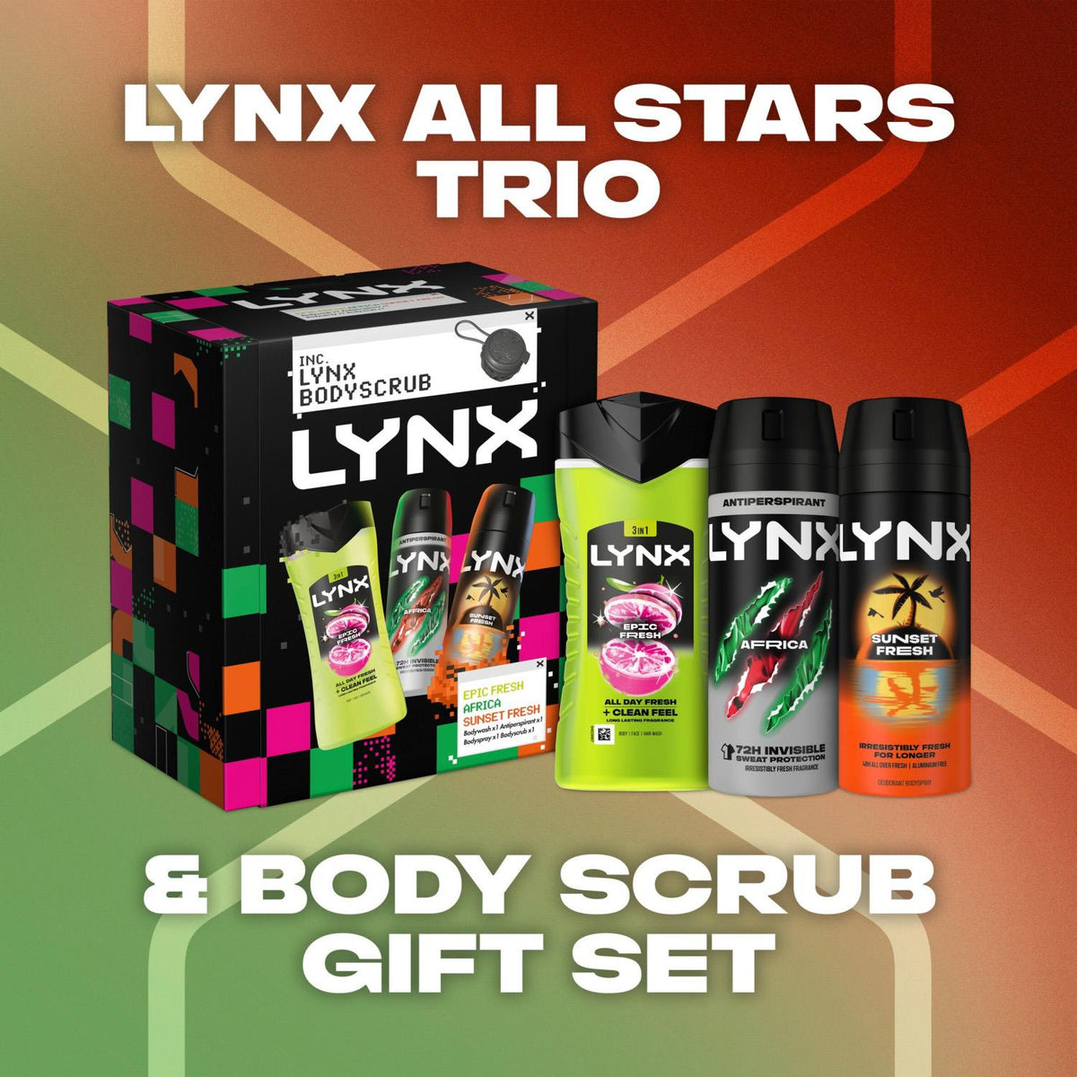 All Stars Trio & Body Scrub Gift Set, 3 Full-size Each | Set of 2
