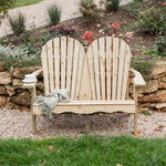 Premium Double Adirondack Garden Bench For Ultimate Relaxation | Natural