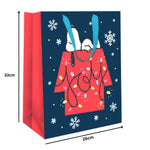 Peanuts Snoopy Christmas Medium Gift Bag Official Product