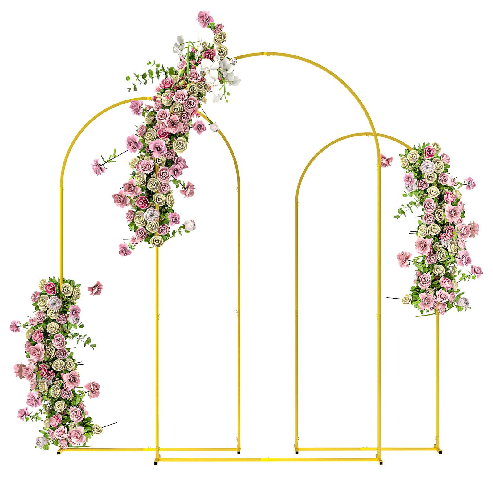 Wedding Arch Frame Set, 2.2, 2, 1.8 M Arch Backdrop Stand
