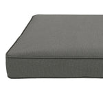 Set Of 4 Outdoor Seat Cushion With Ties, For Patio Furniture | Charcoal Gray