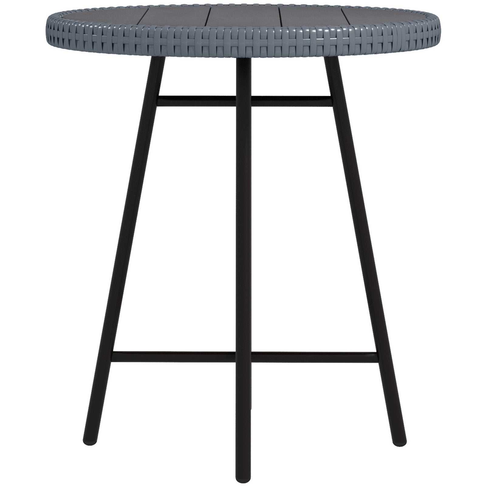 Outdoor Coffee Table, Plastic Wood Top, X-shape Support
