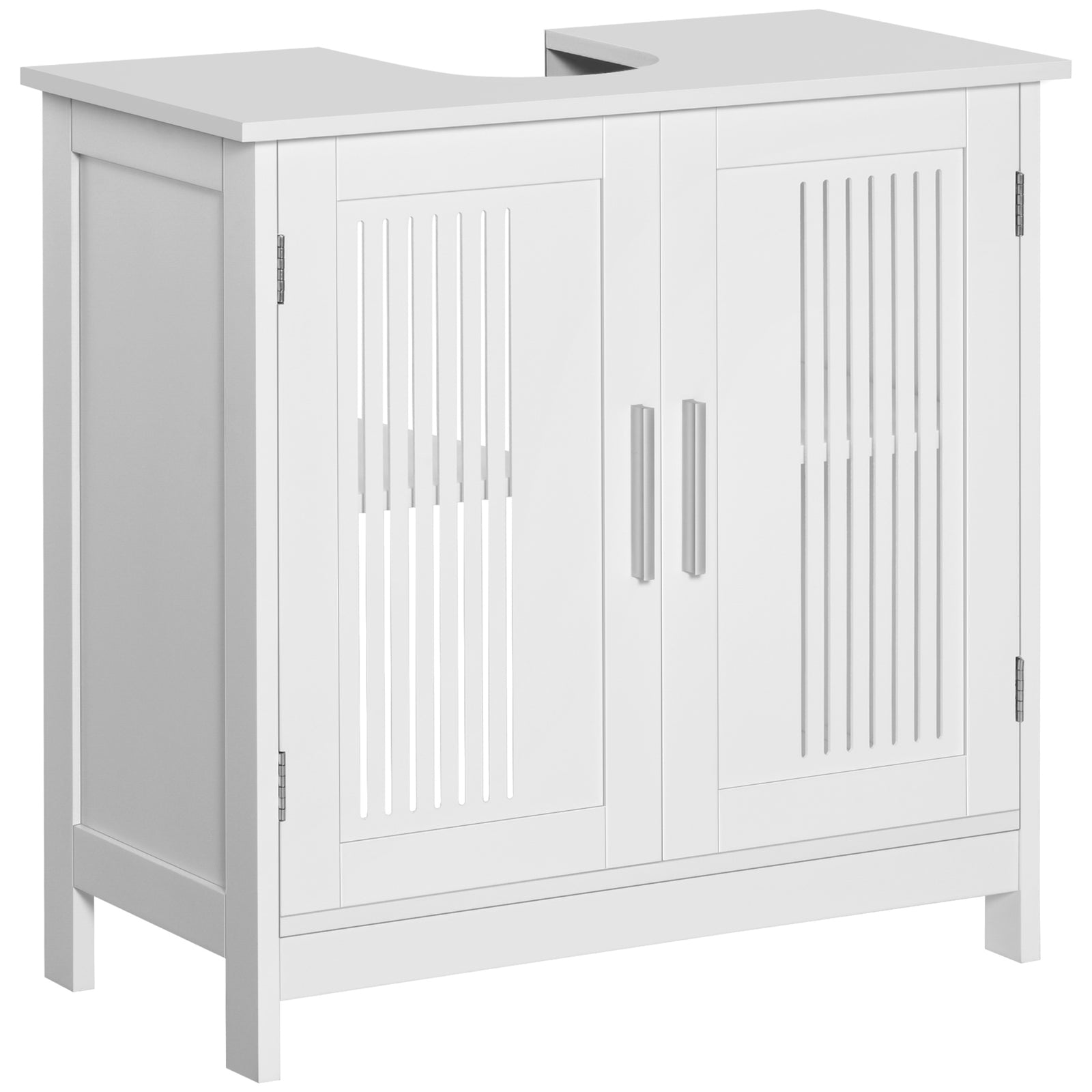 Bathroom Pedestal Under Sink Cabinet With Storage Shelf | One Size | White