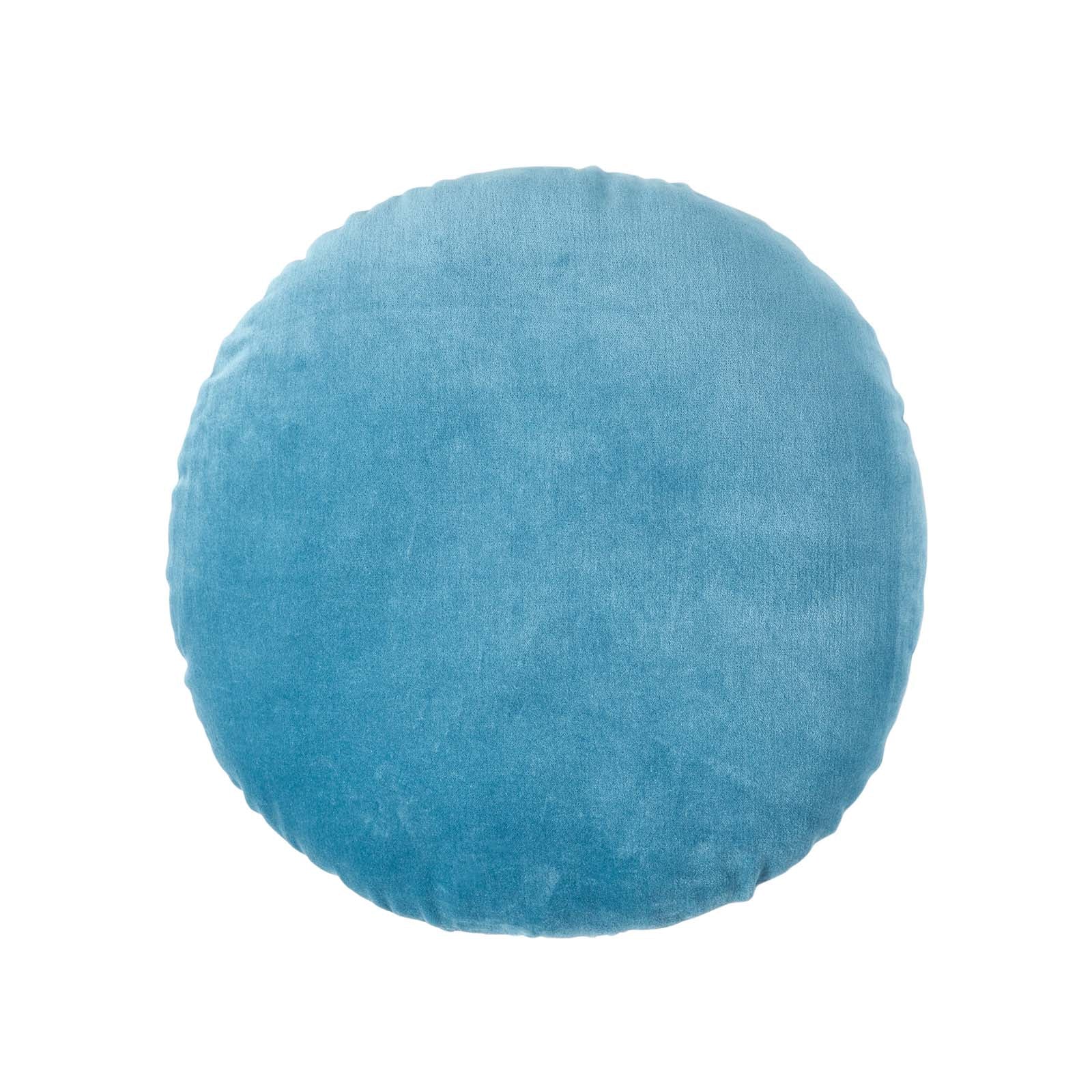 Luxury Velvet Round Cushion | 40cm x 40cm | Blue