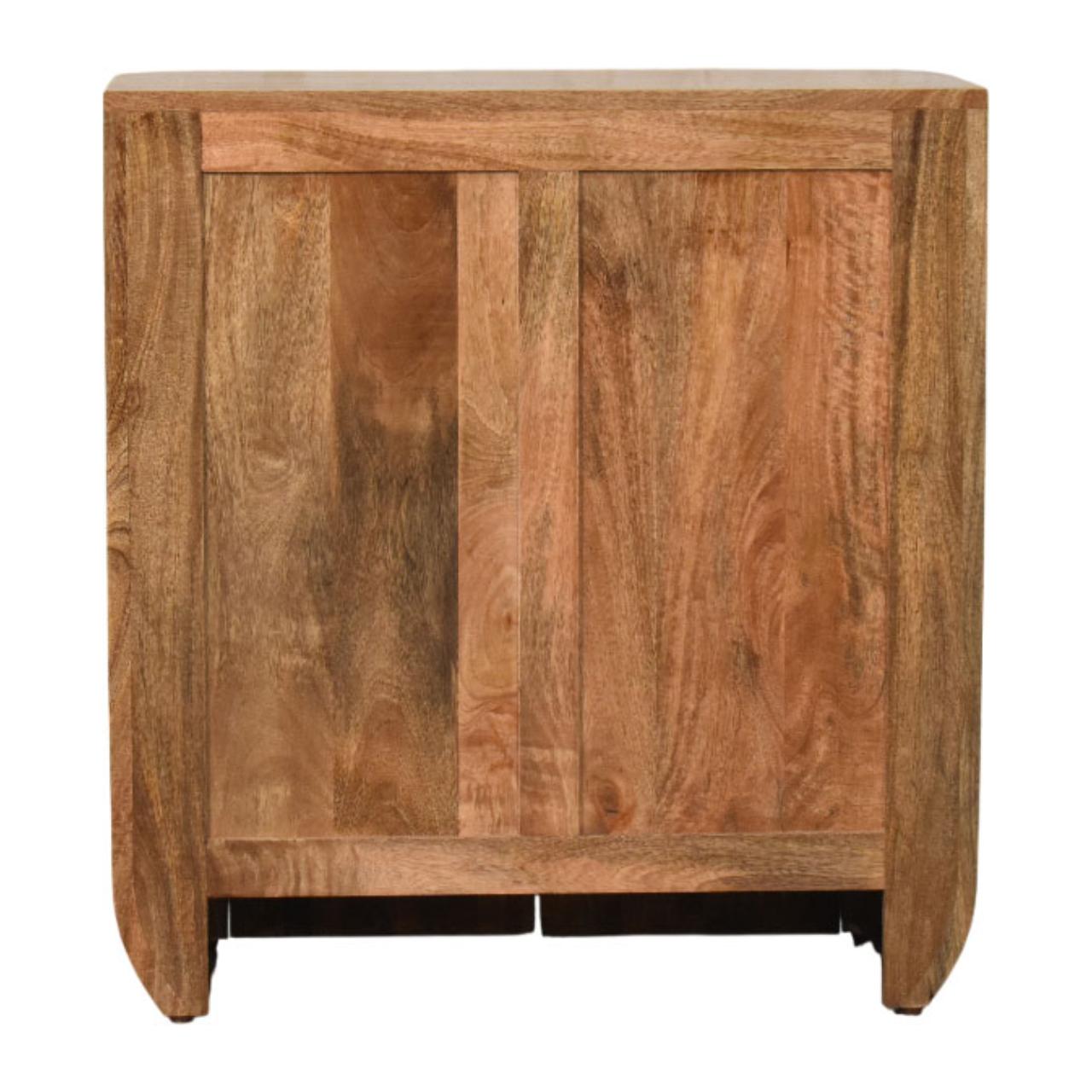 Handcrafted Solid Wood Cabinet – Golden Teak Finish