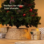 Natural Round Hyacinth Tree Skirt By Christmas Village Handcrafted Design