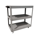 Tool Storage Heavy Duty Durable Garage Trolley Workshop 3 Tier Wheel Cart Shelf | Grey