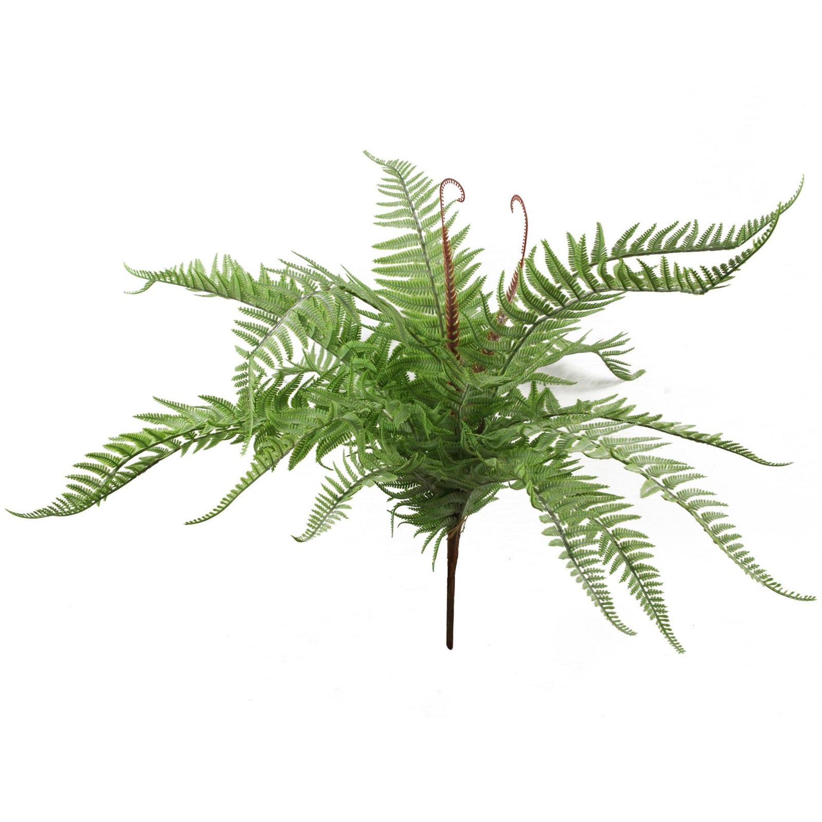 6 X 60cm Artificial Bushy Dixie Wood Fern Light Green Plant