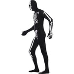 Skeleton Second Skin Costume, Black | Medium