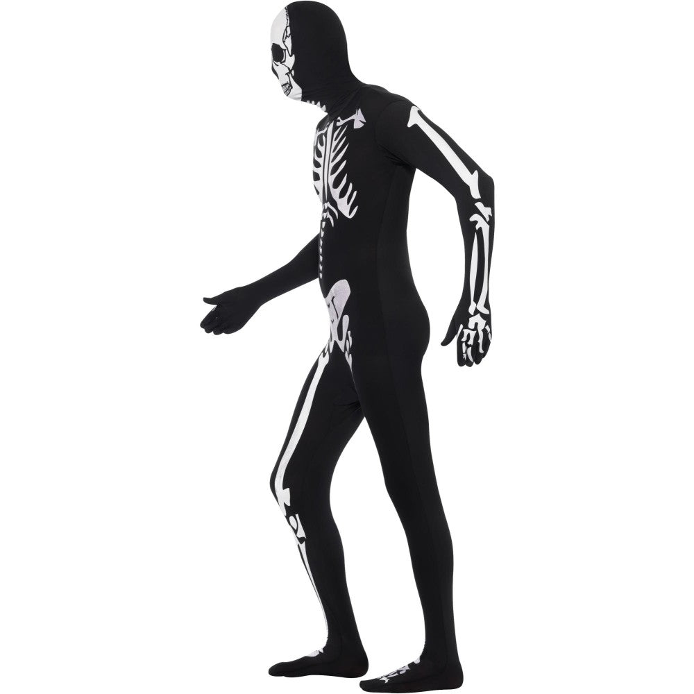 Skeleton Second Skin Costume, Black | Medium