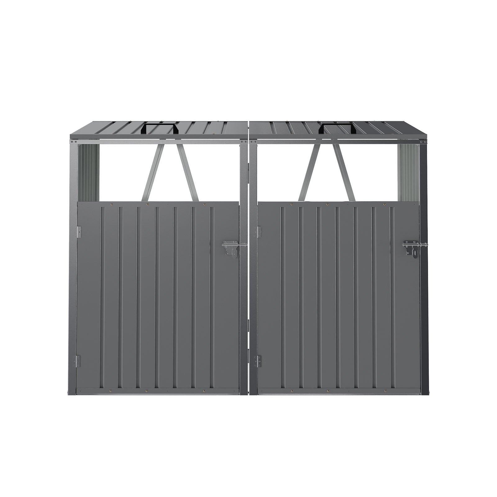 Breeins 5x4 Ft Metal Double Bin Storage Shed