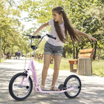 Teen Scooter Children Stunt Scooter W/ 16" Tyres Adjustable Height | Pink