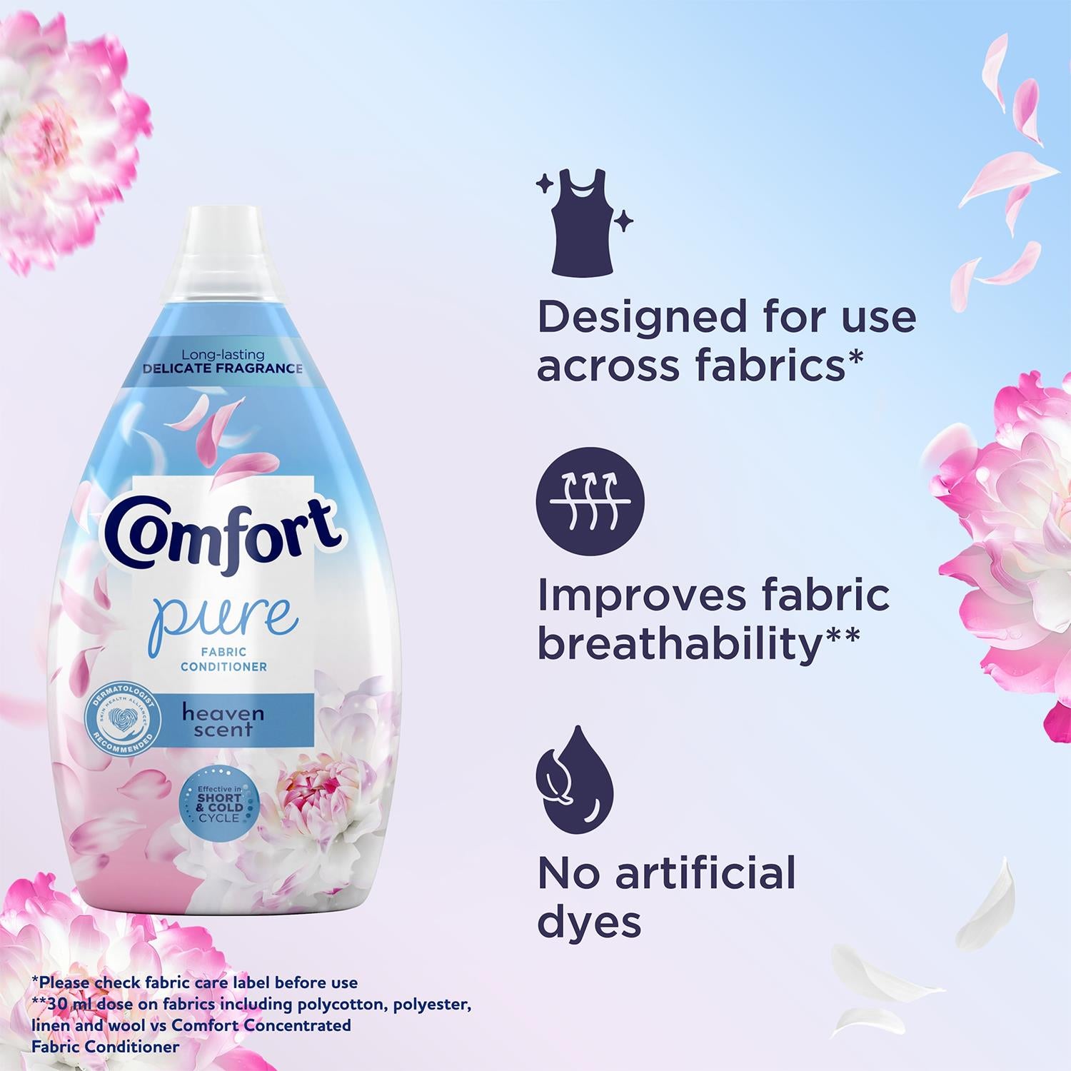 Fabric Conditioner Pure Heaven Scent, 64 Washes, 960 Ml